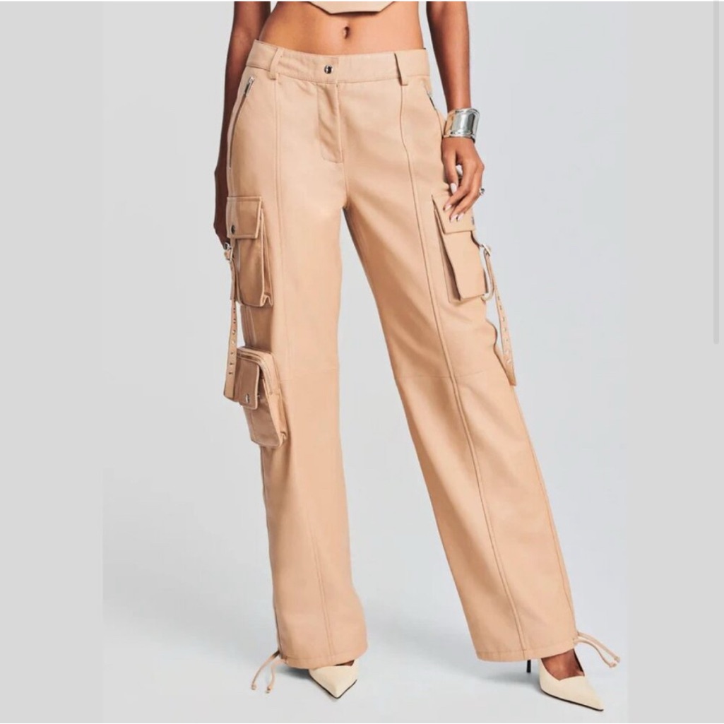 Retrofete Tan 100% Leather Honey Pant